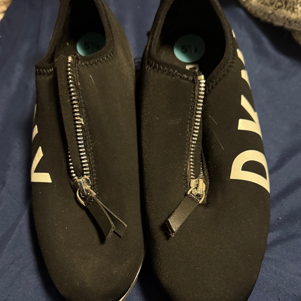 DKNY Black Sneakers with Zipper